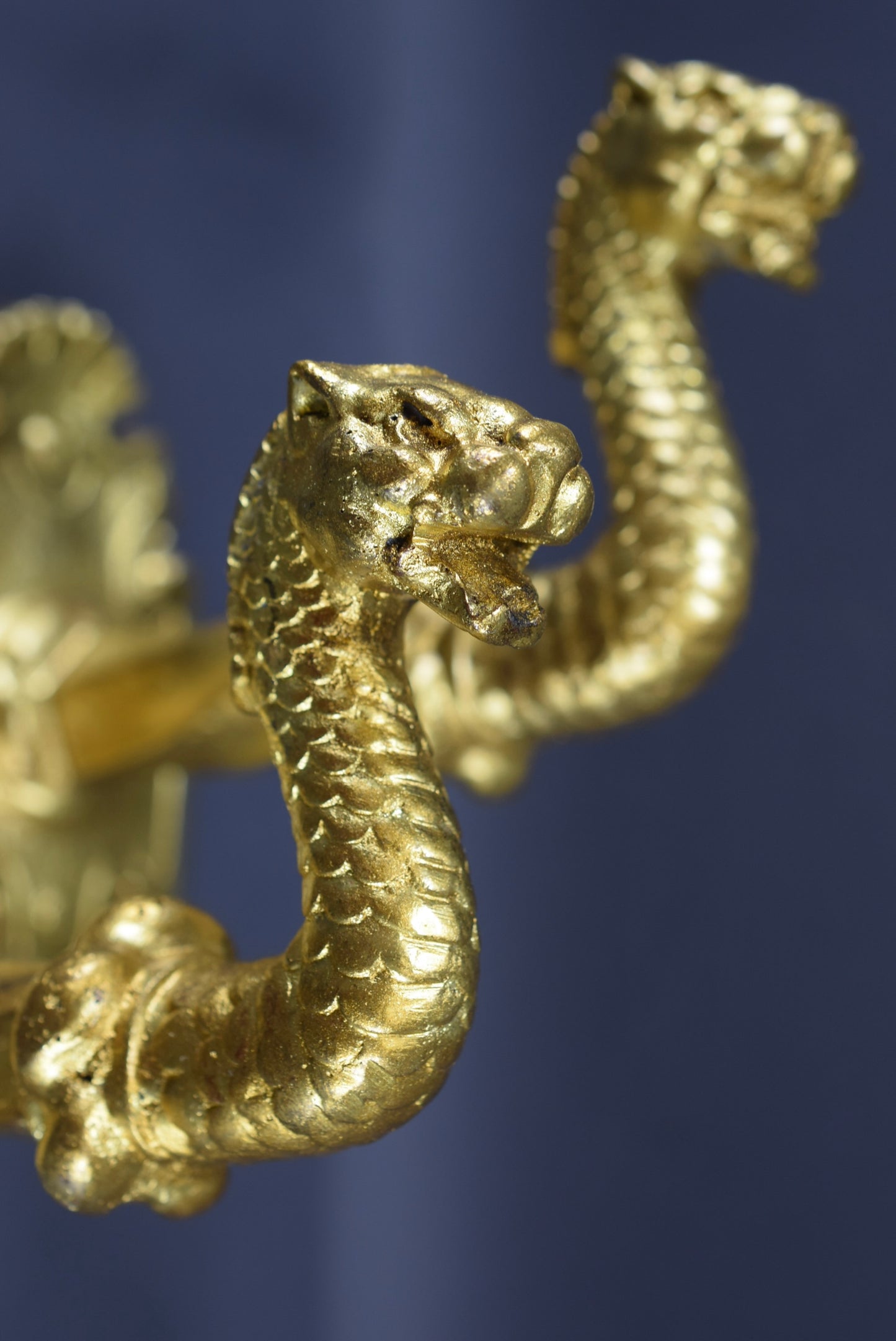 Patères En Bronze Doré Panthère