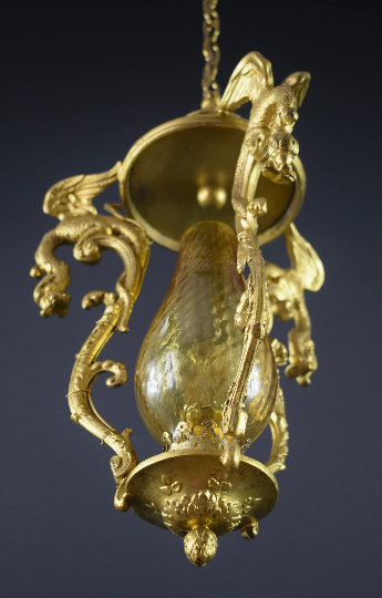 Gothic Bronze Lantern Griffin Chimera