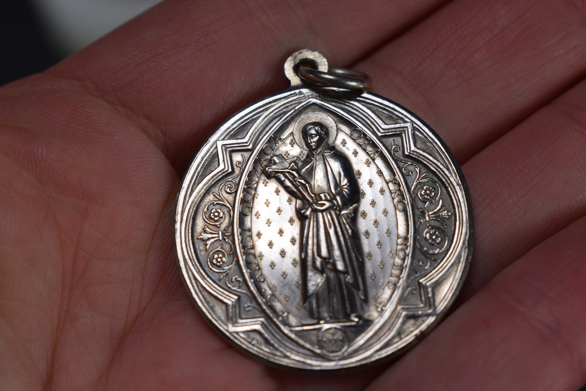 Virgin Mary Jesuit Saint Aloysius Gonzaga Pendant by Penin Poncet