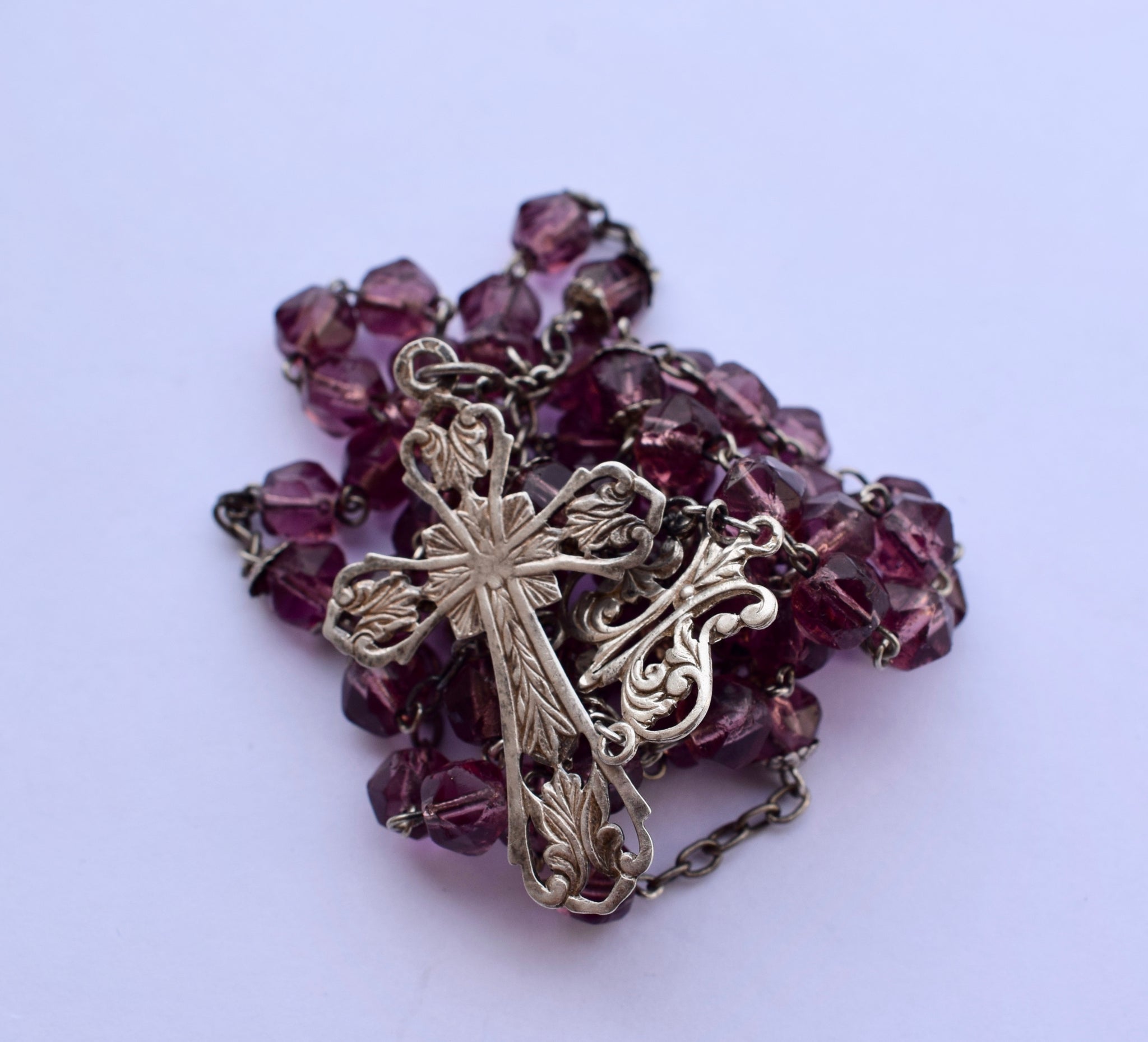 Art Nouveau Sterling Silver Rosary - Charmantiques
