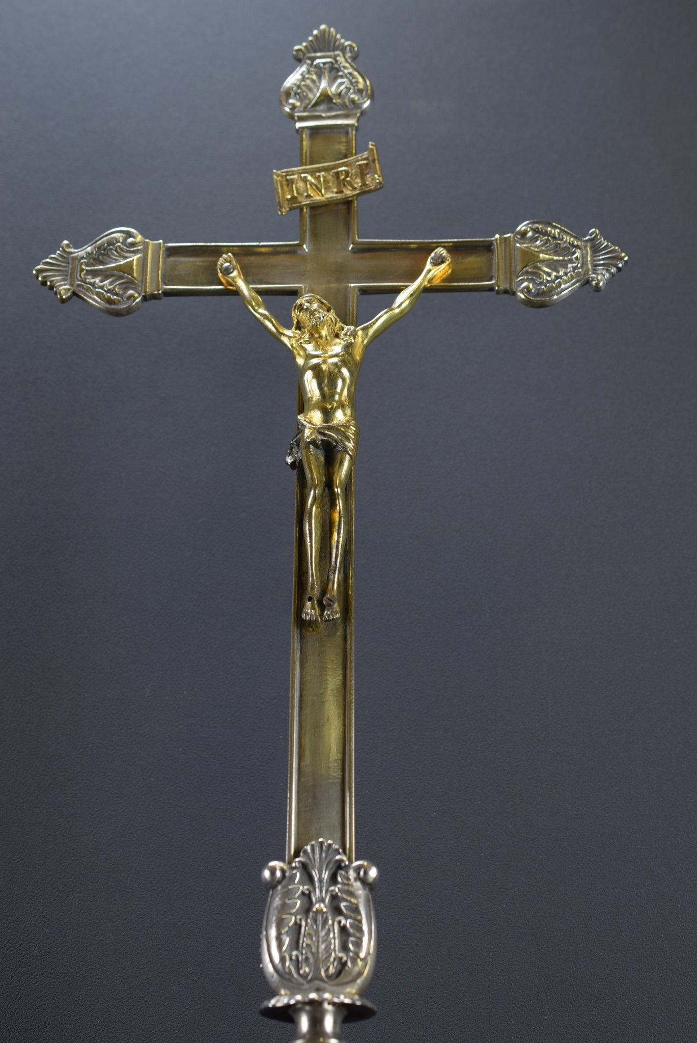 Silver Bronze Altar Crucifix