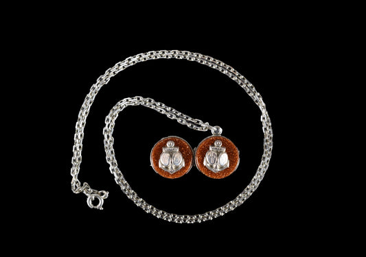 Sterling Silver Sunstone Locket Necklace Reliquary Pendant Cross Heart Anchor