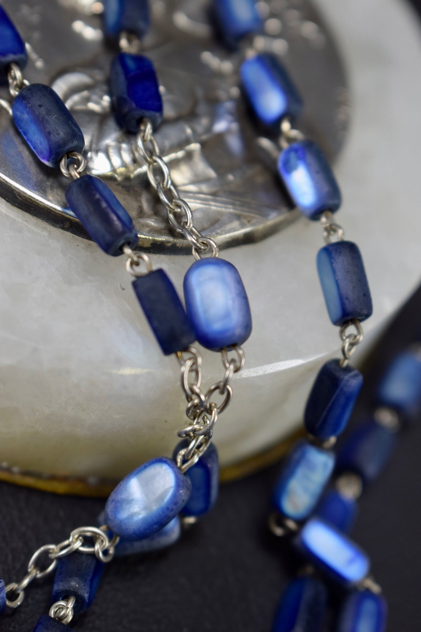 Pearly Blue Rosary