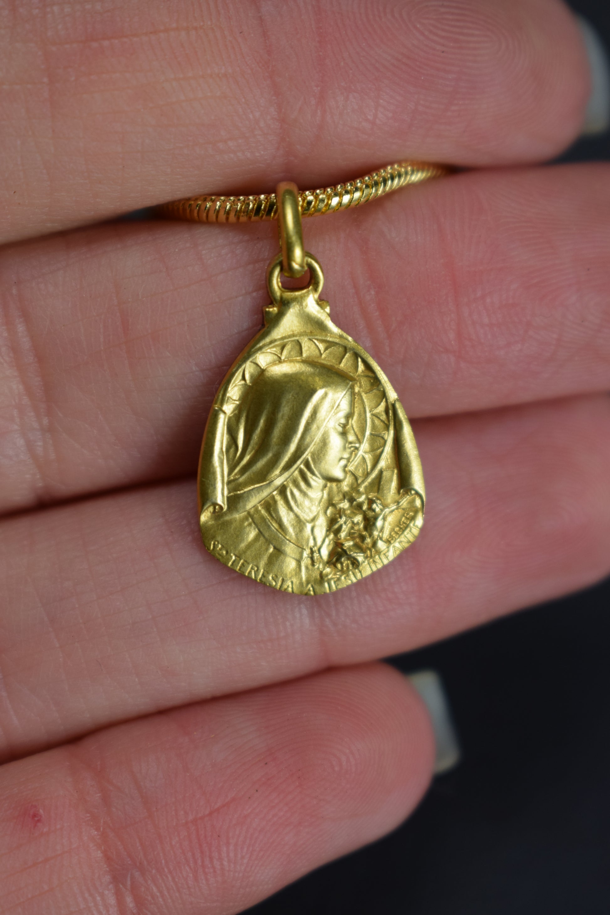 Saint Teresa Gold Medal Necklace by Becker