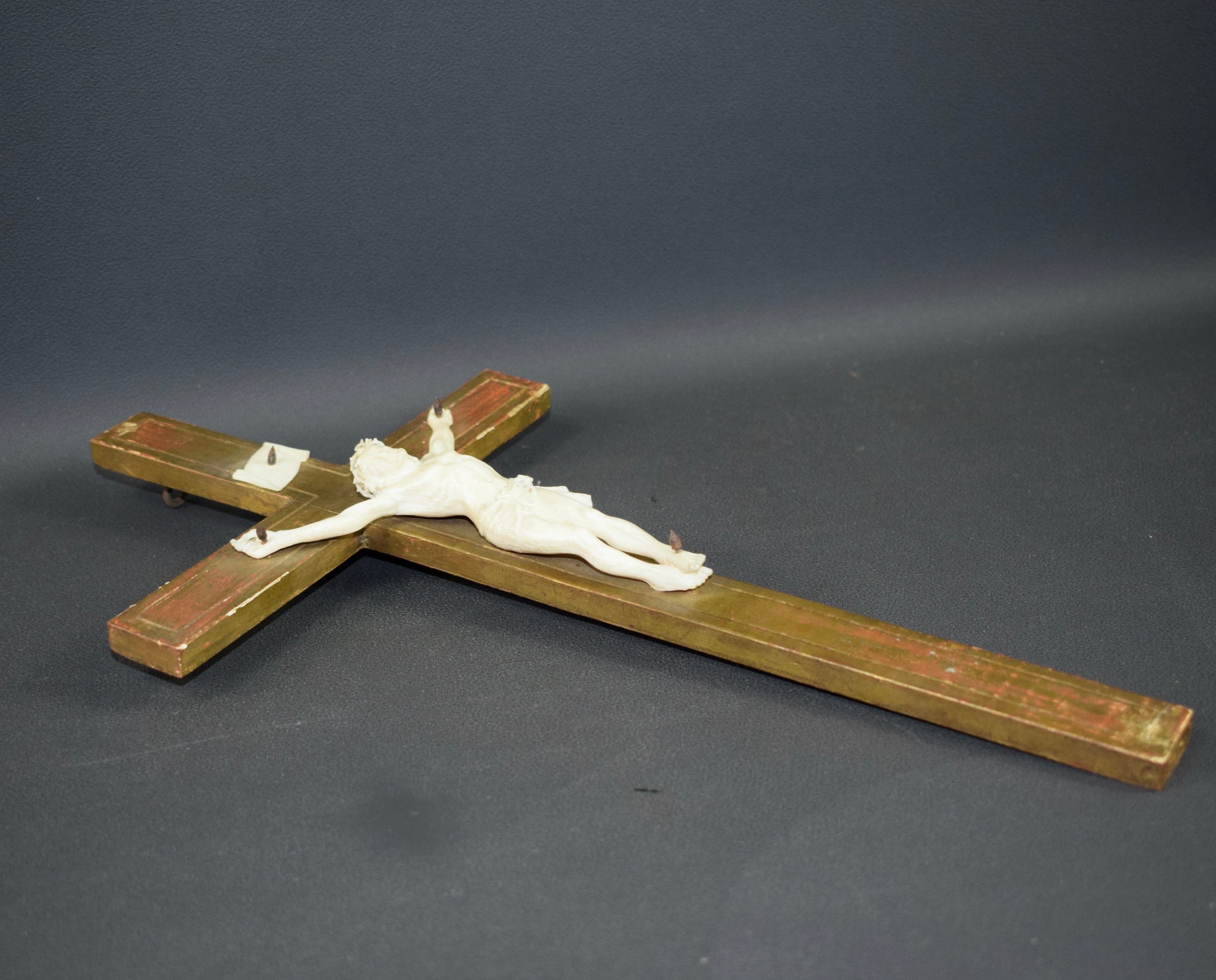 Crucifix Wood Noble Material Carved 19th