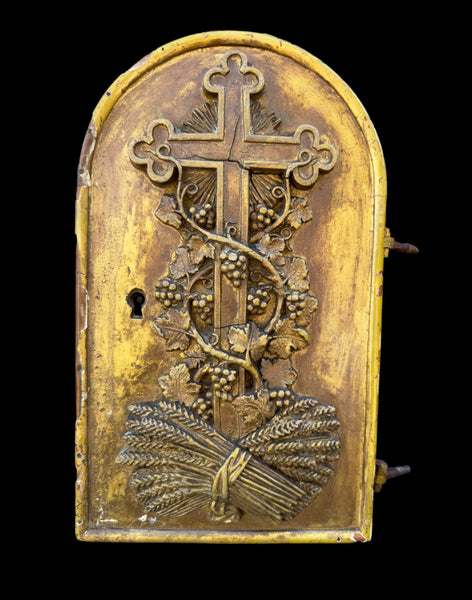 French Antique Door TABERNACLE Religious 19th