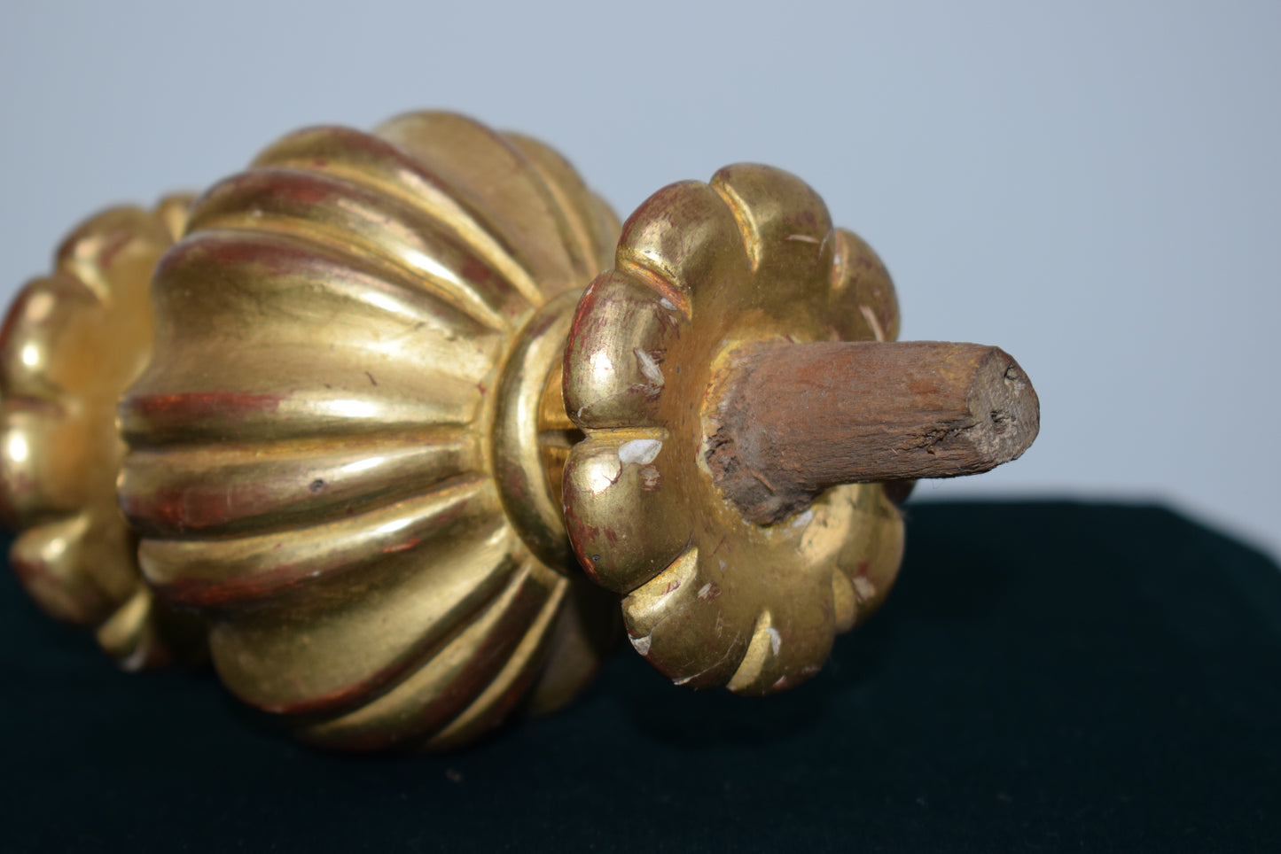 Gilt Wood Stair Finial