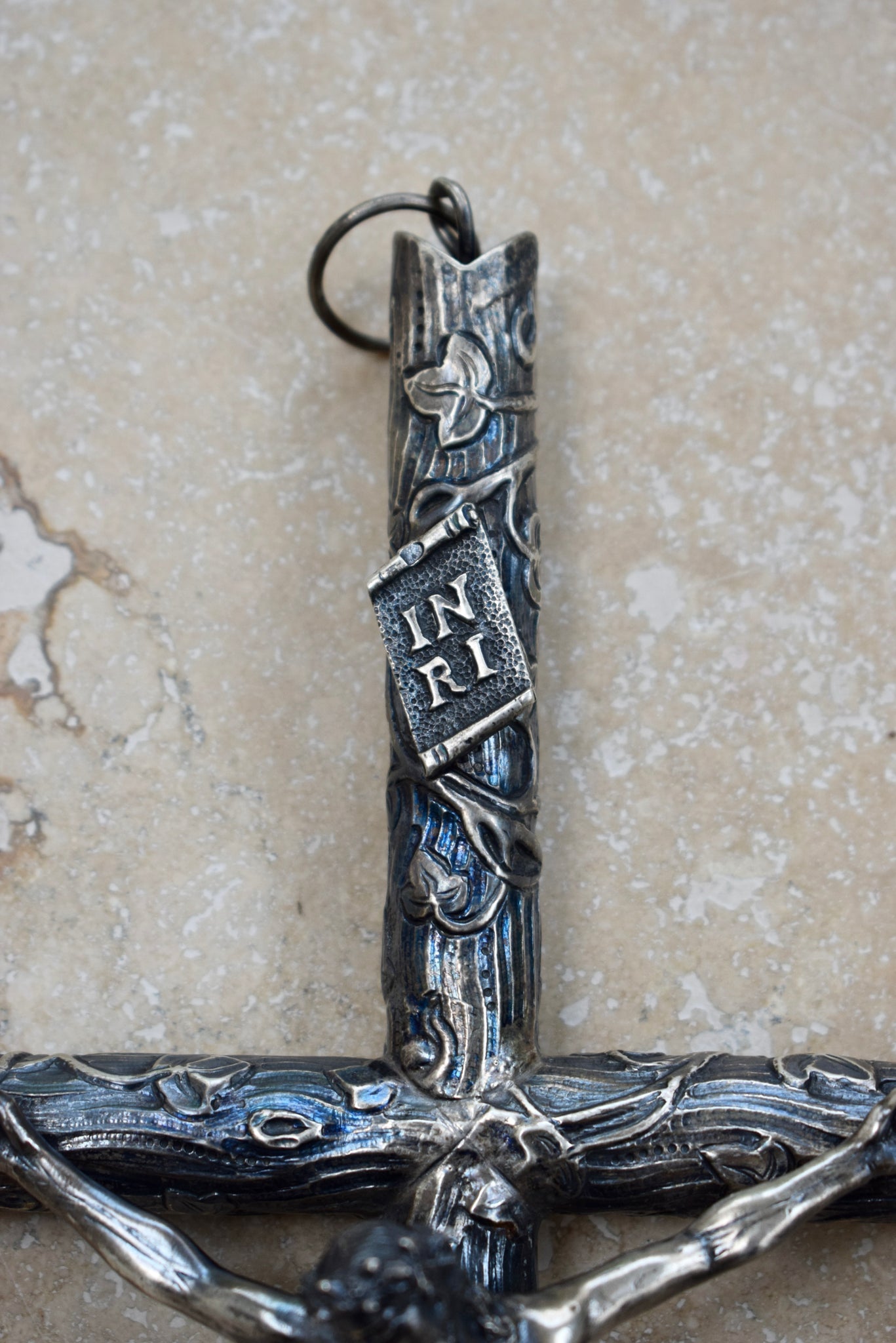 11" Sterling Silver wall Crucifix