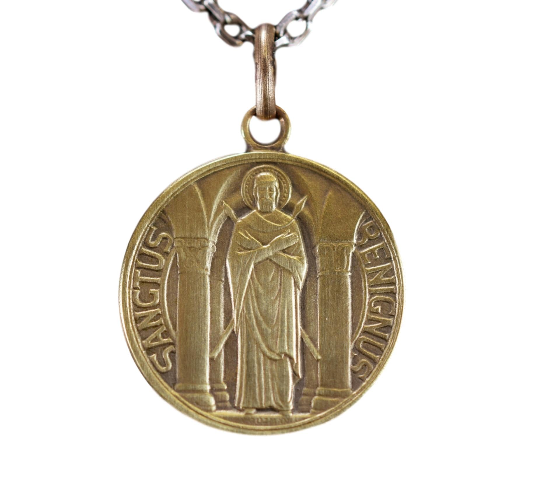Saint Benigne Martyr Medal Sanctus Benignus Pendant by A Guzman
