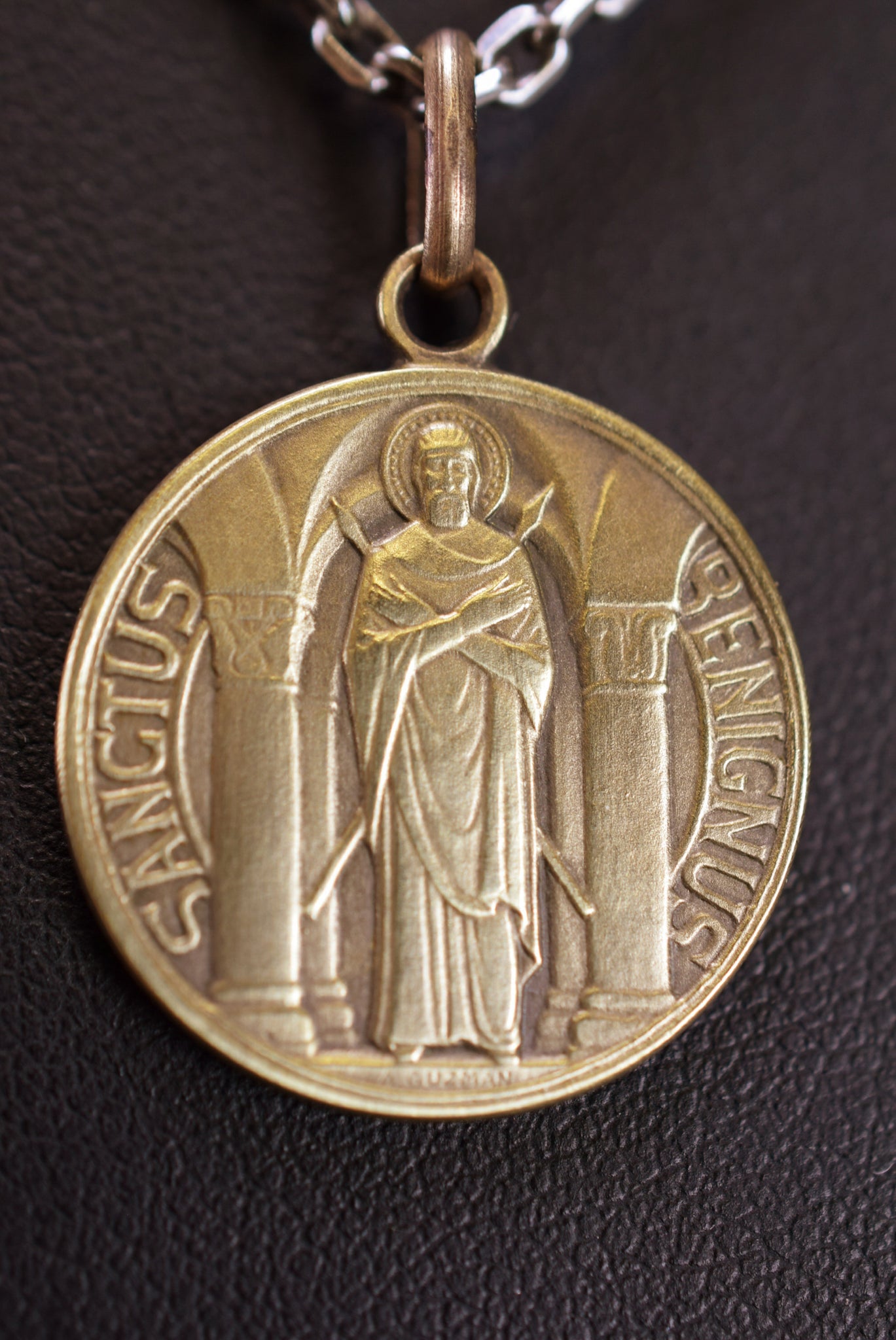 Saint Benigne Martyr Medal Sanctus Benignus Pendant by A Guzman