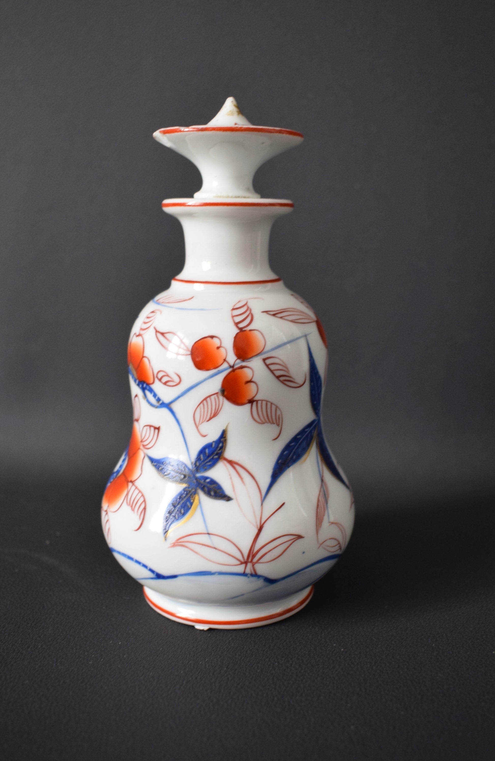 Antique French Bayeux Porcelain Perfume Bottle Langlois Period