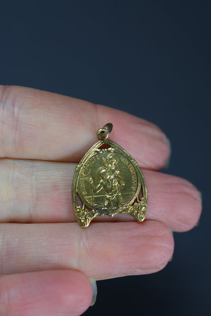 Médaille Saint Christophe Art Nouveau