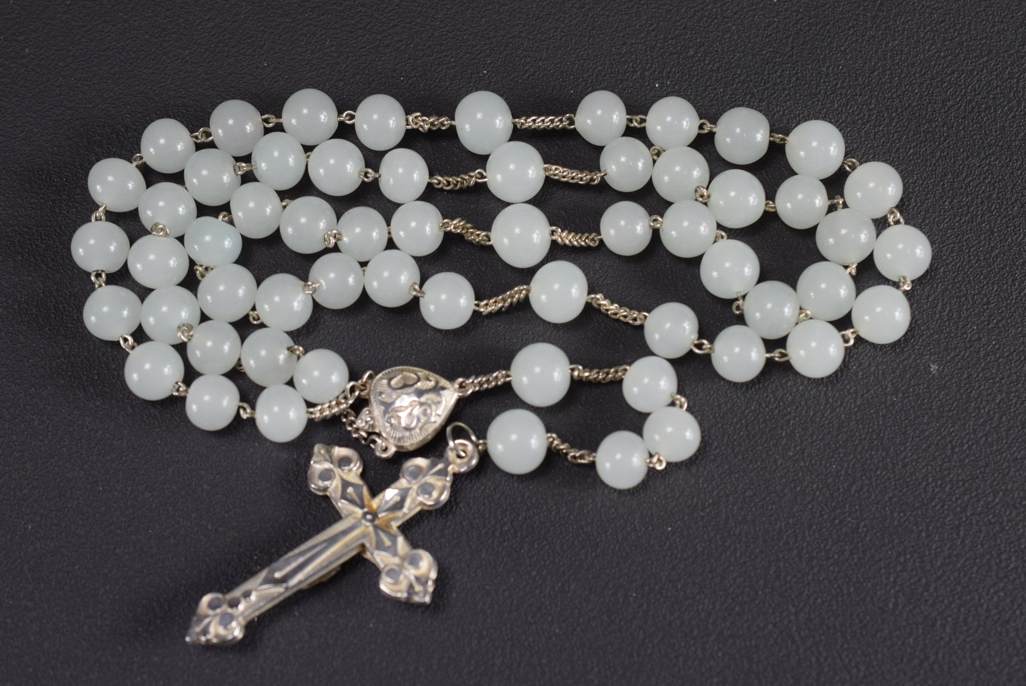 Milk Glass Rosary