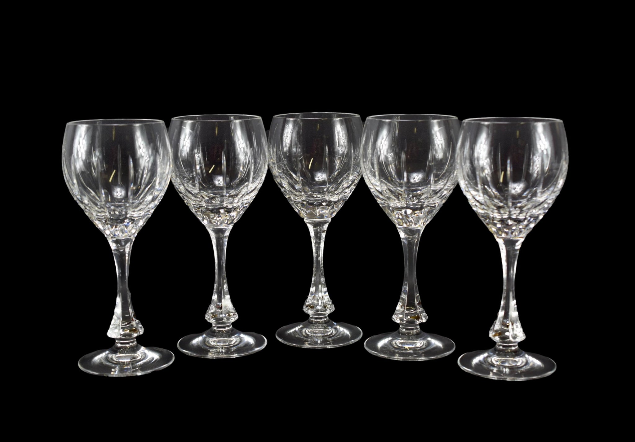 Vintage Baccarat Crystal Set of 5 Wine Glasses – Charmantiques