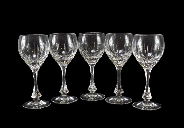 Vintage Baccarat Crystal Set of 5 Wine Glasses