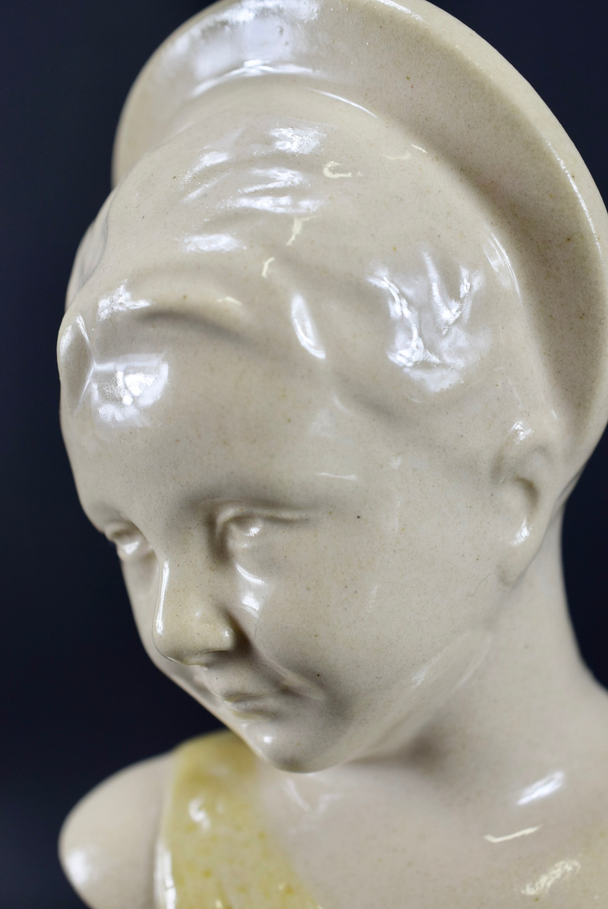 Jesus Portrait Statue by Desvres Charles Henne