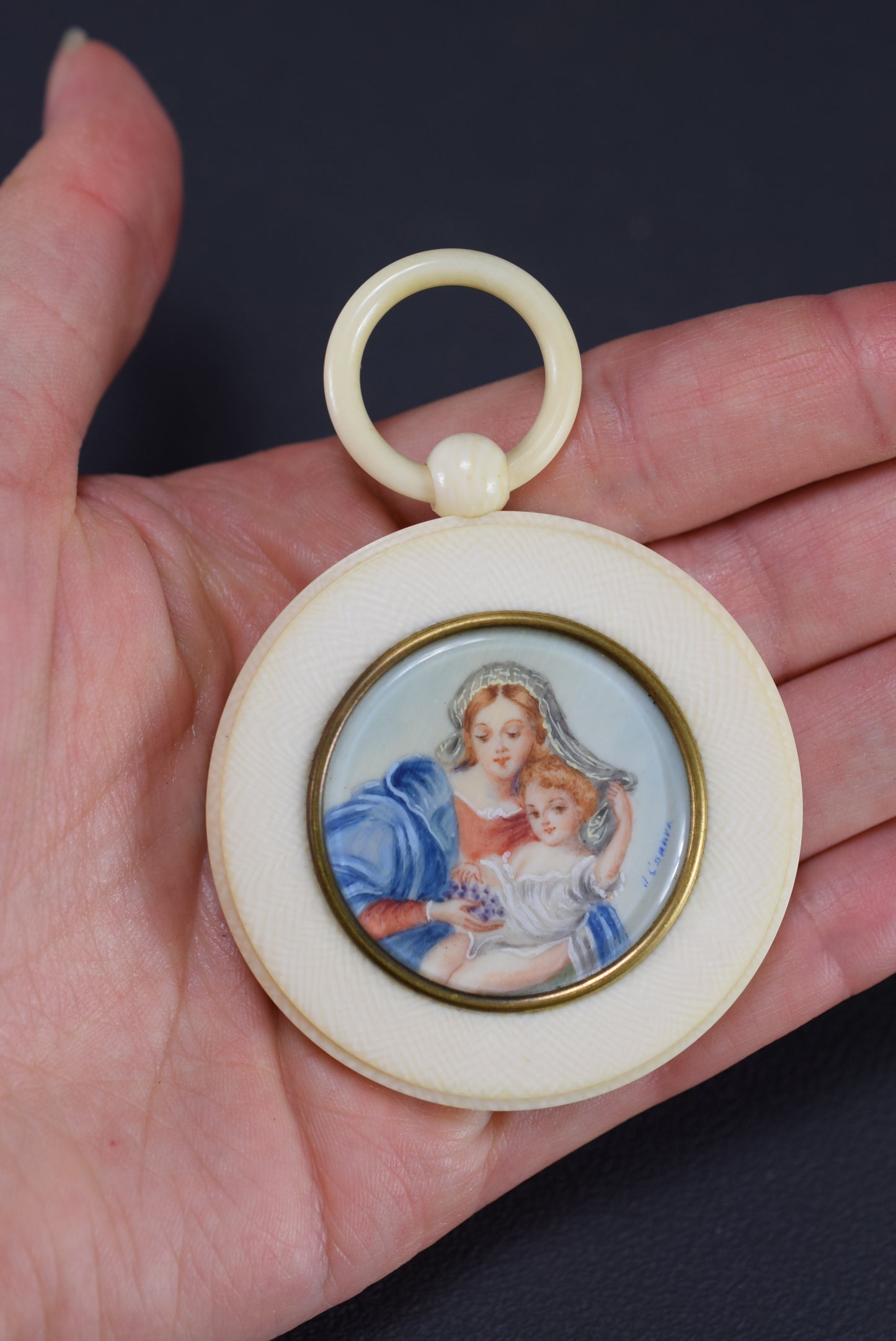 The Virgin of the Grapes Miniature Painting