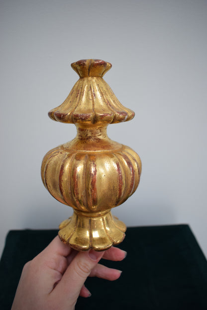 Gilt Wood Stair Finial