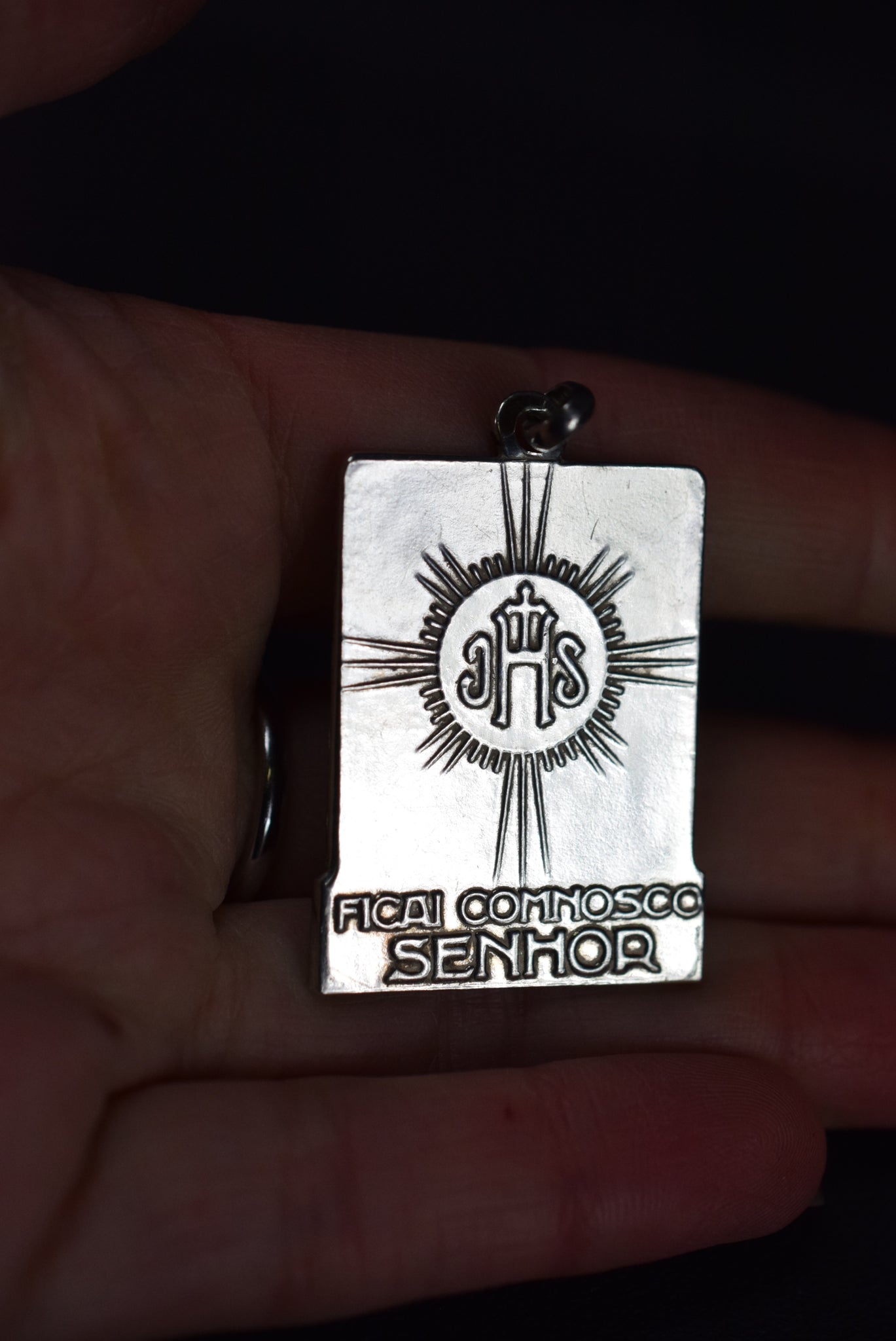 Large Silver Holy Face of Jesus Christ Medal