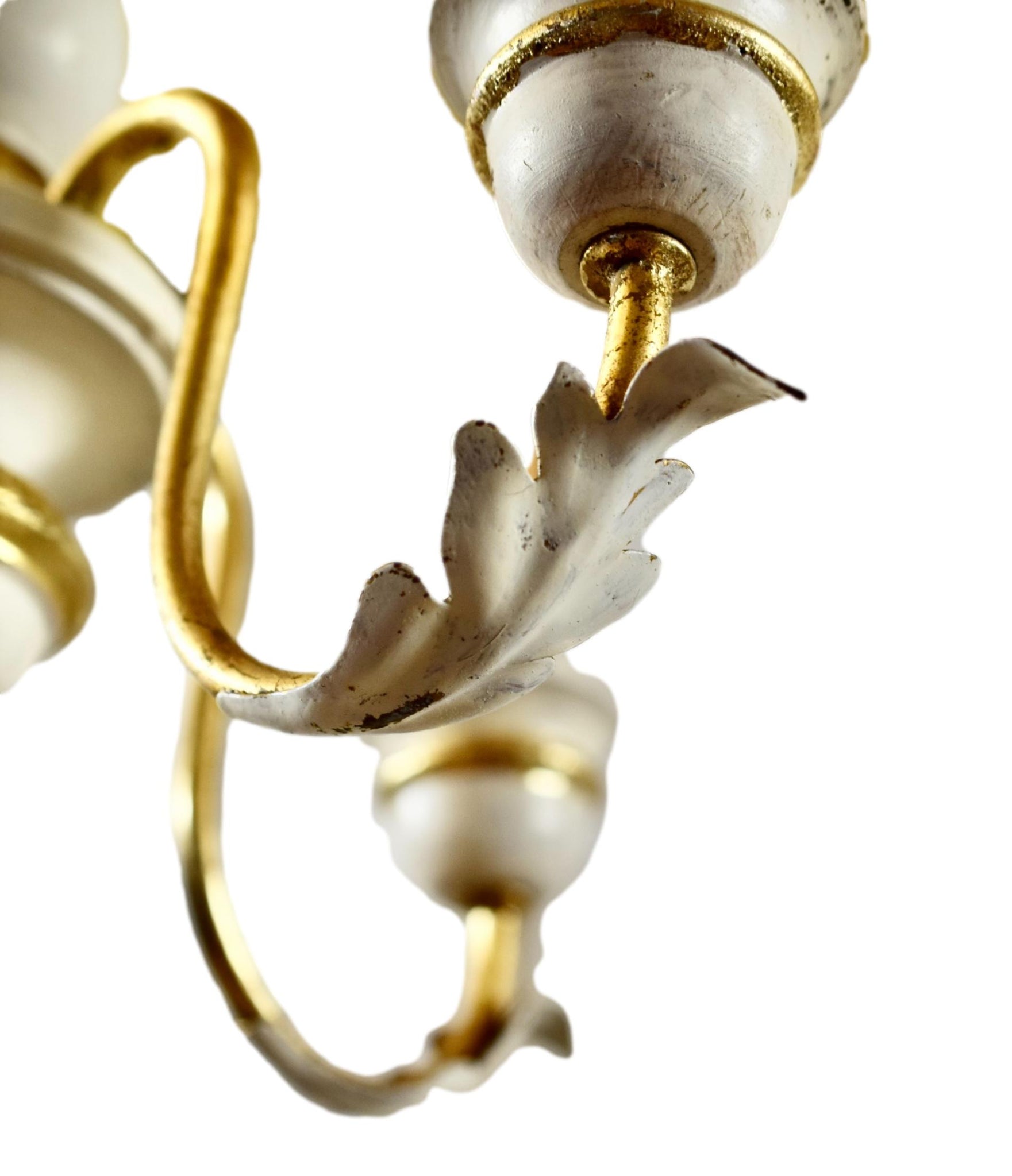 Gold and White Chandelier