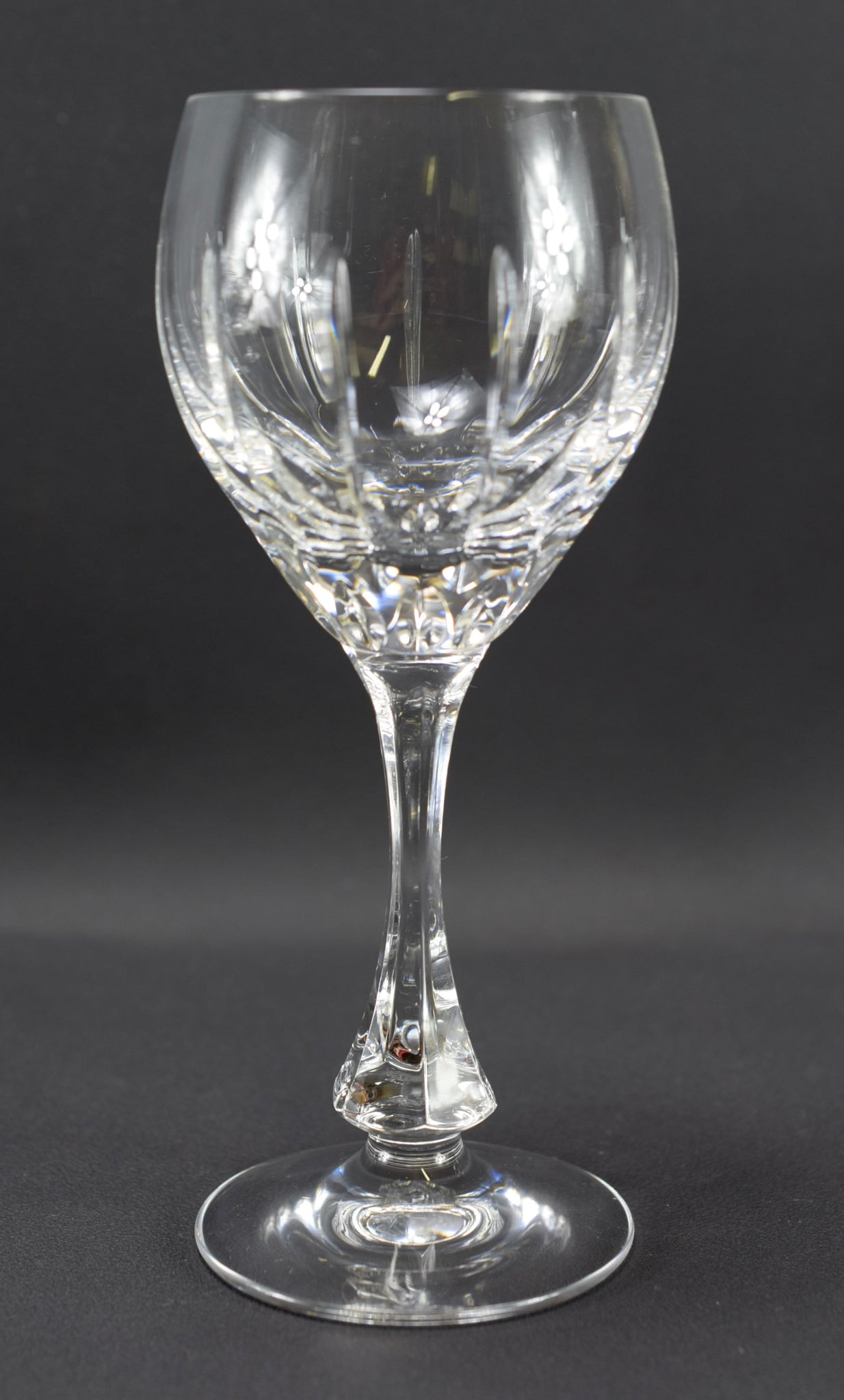 BACCARAT CRYSTAL CUT TO CLEAR WINE GLASSES VERY RARE ANTIQUE 110YrsOld  FRANCE