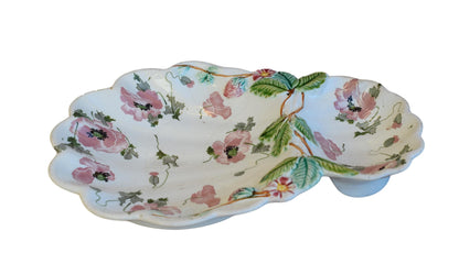 Strawberry Majolica Server - Charmantiques