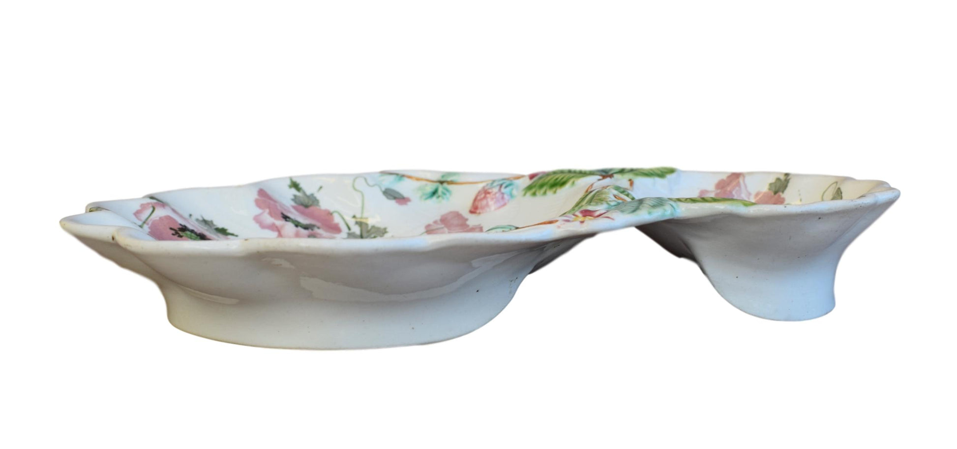 Strawberry Majolica Server - Charmantiques