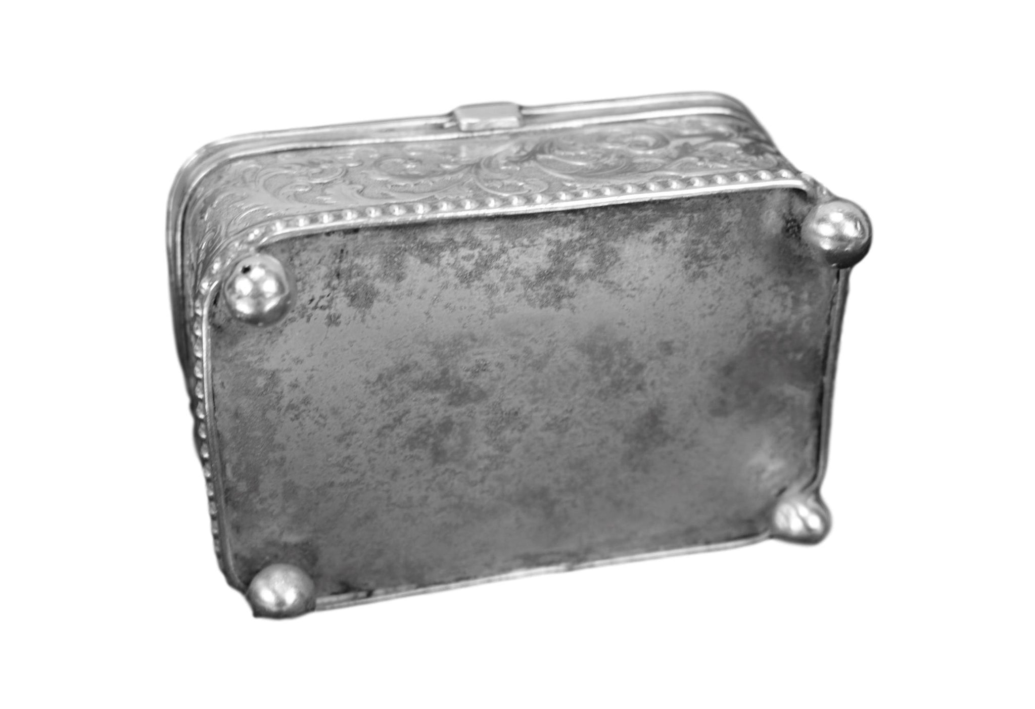 Silver Casket Box - Charmantiques