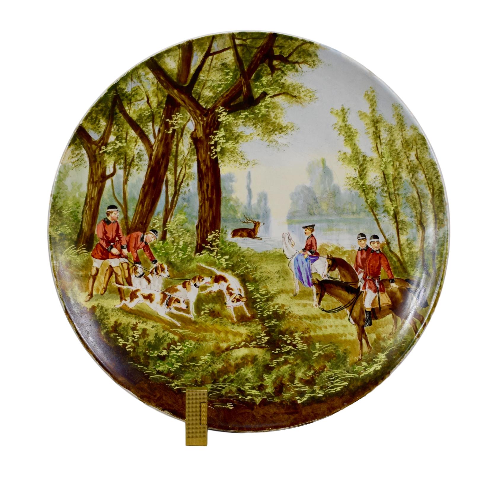 Incredible Large Hunt Wall Plate - Charmantiques