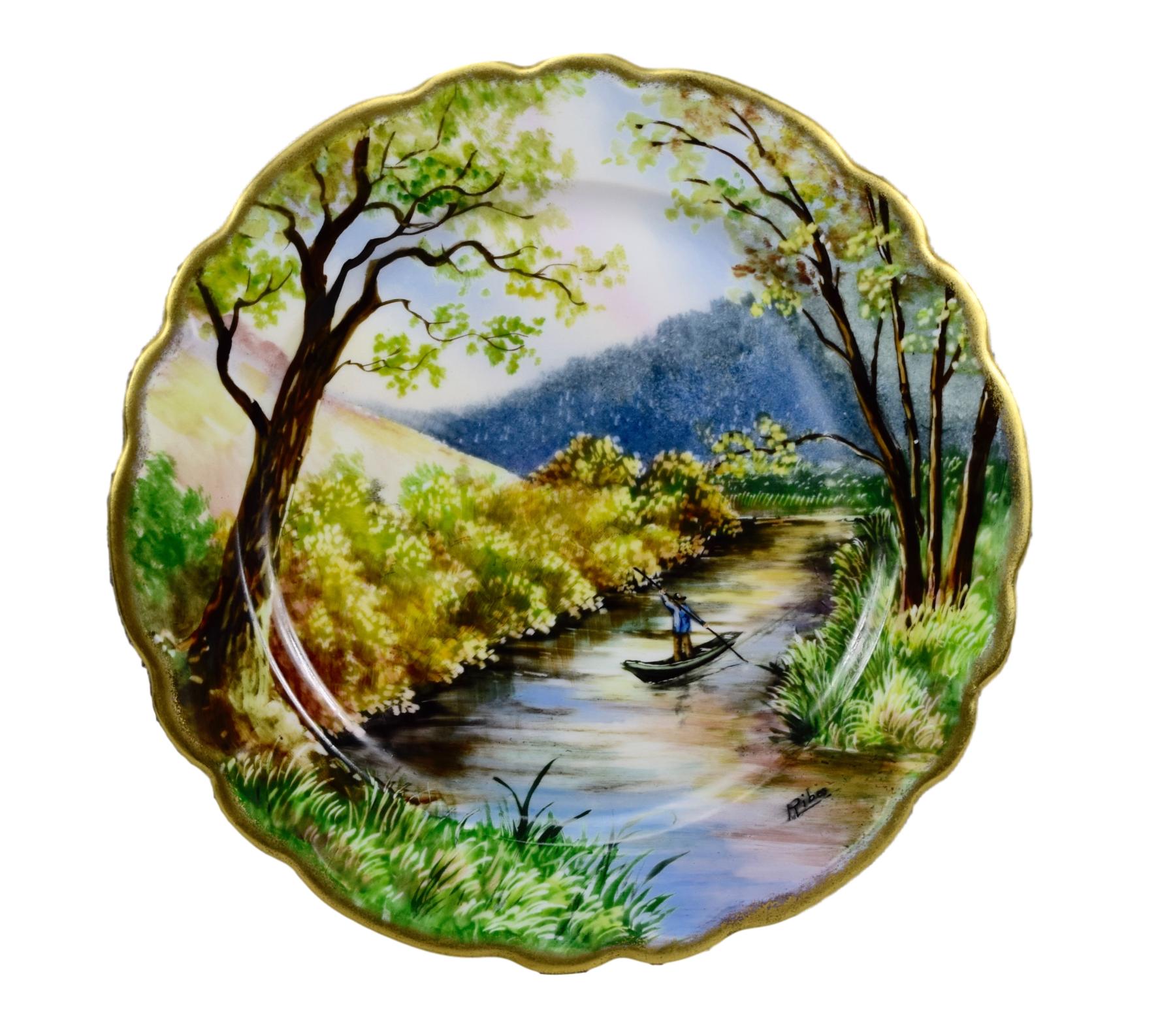 Limoges Plate by Ribes - Charmantiques