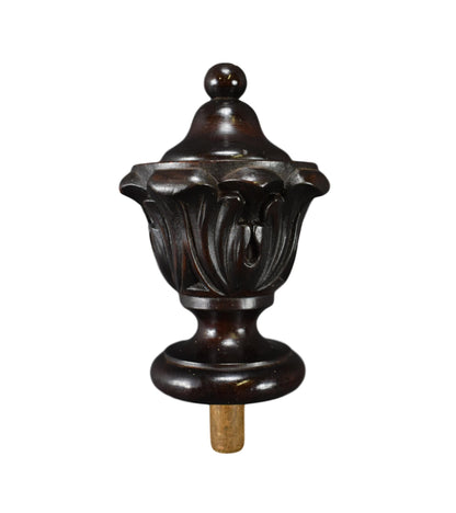 French Antique Architectural Carved Wood Stairwell Staircase Newel Post Cap Finial