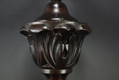 French Antique Architectural Carved Wood Stairwell Staircase Newel Post Cap Finial