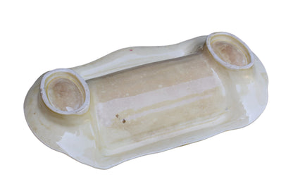 Onnaing Majolica Asparagus Platter - Charmantiques