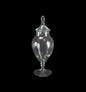 Antique French Hand Blown Glass Jar with Lid Apothecary Counter Display Jar