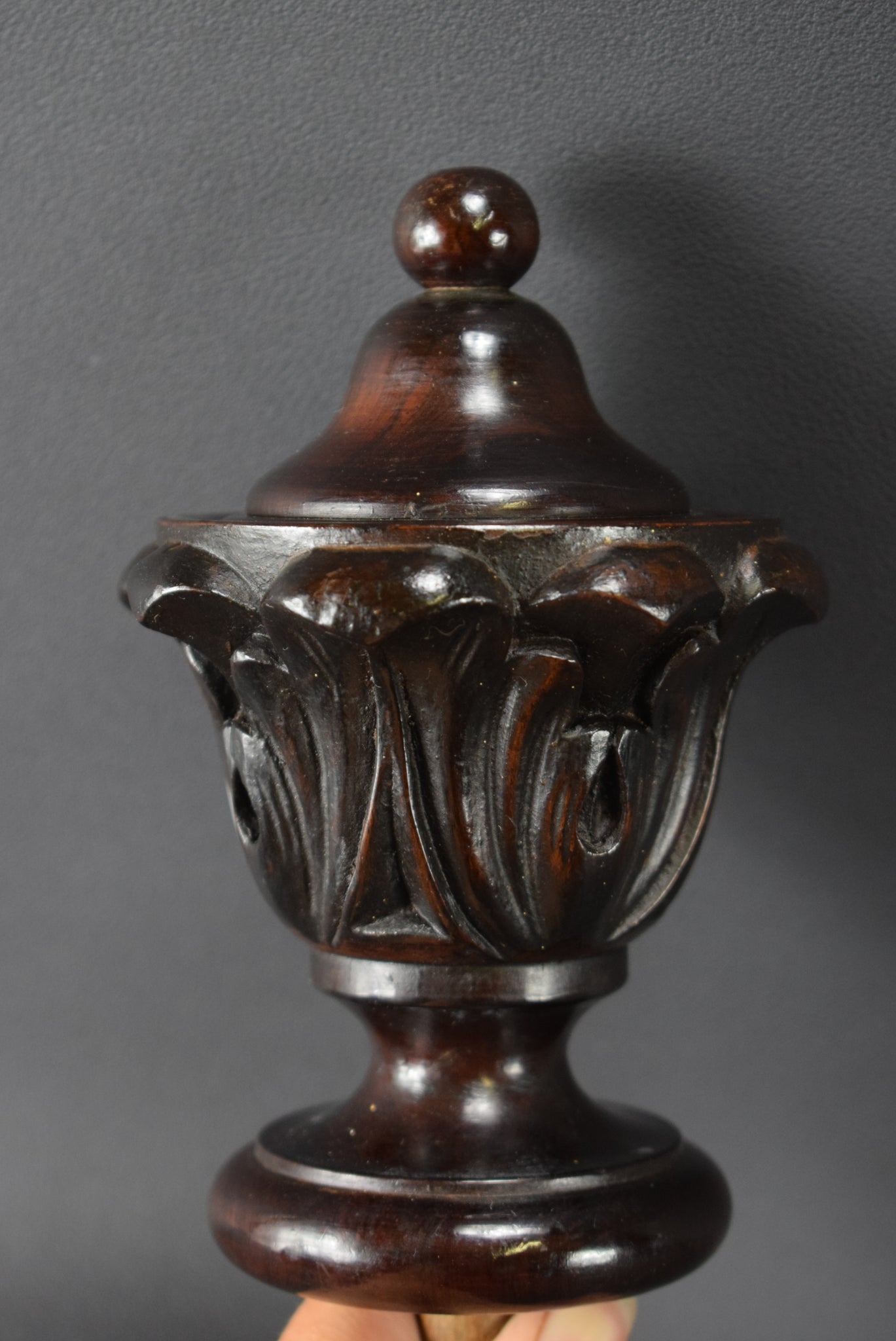 Carved Wood Finial 1