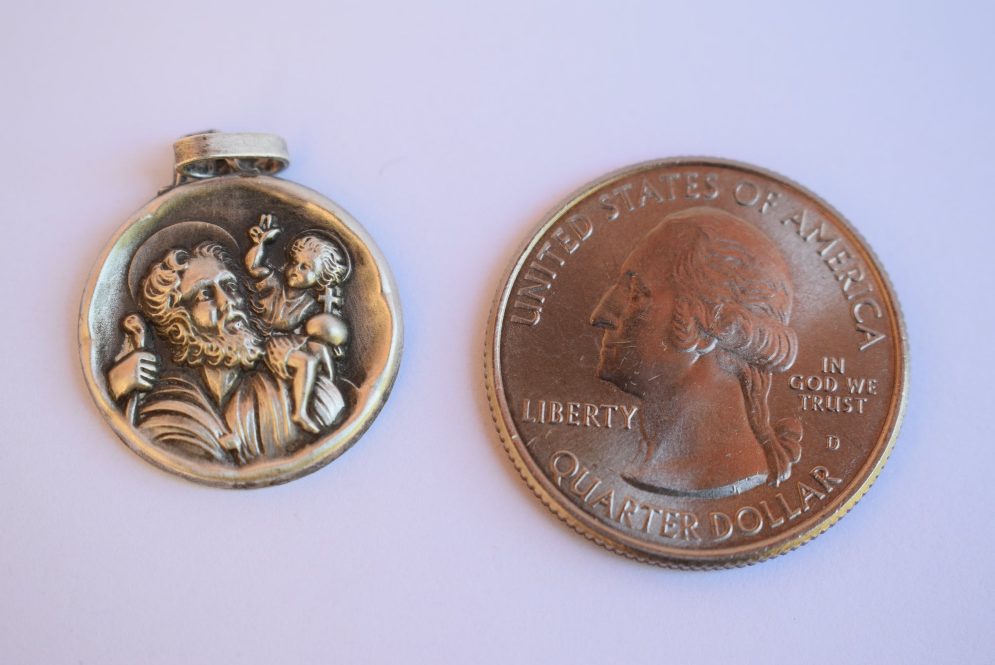 Saint Christopher Silver Medal - Charmantiques