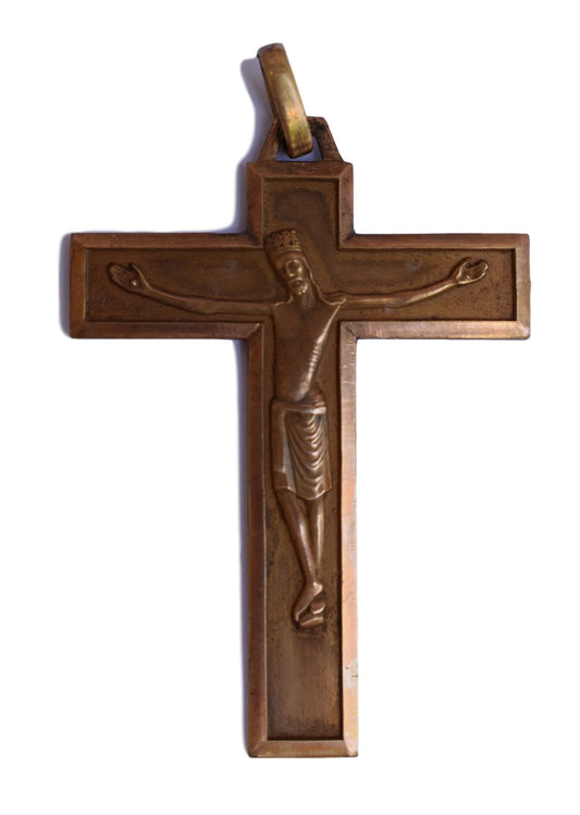 Crowned Jesus Pectoral Cross - Charmantiques