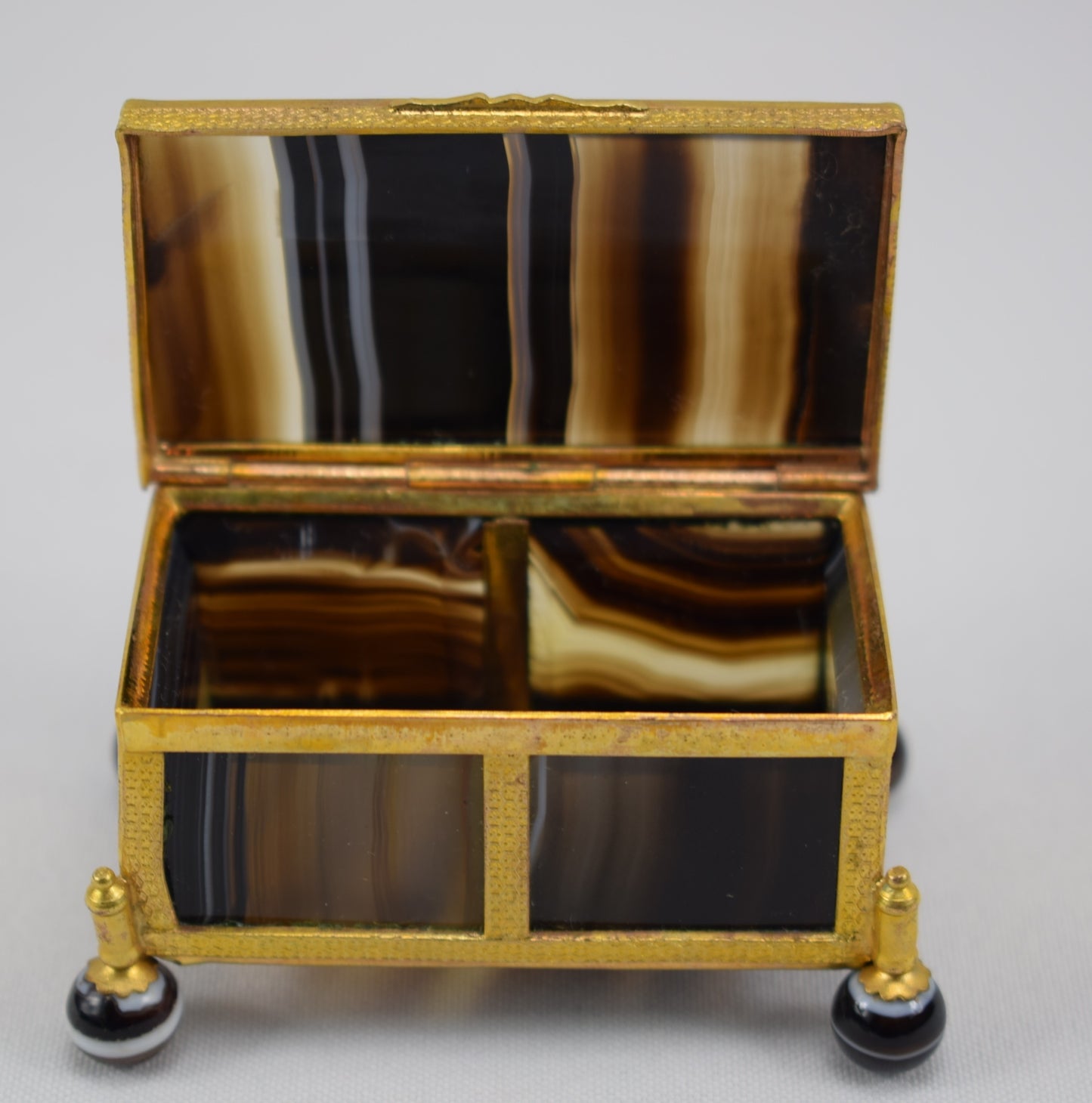 Brown Agate Box - Charmantiques