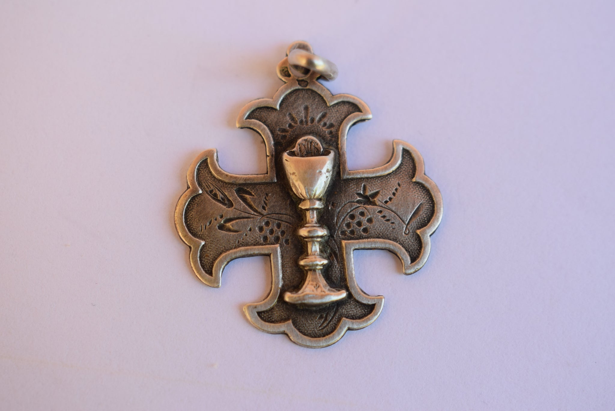 Sterling Silver Maltese Cross Medal - Charmantiques