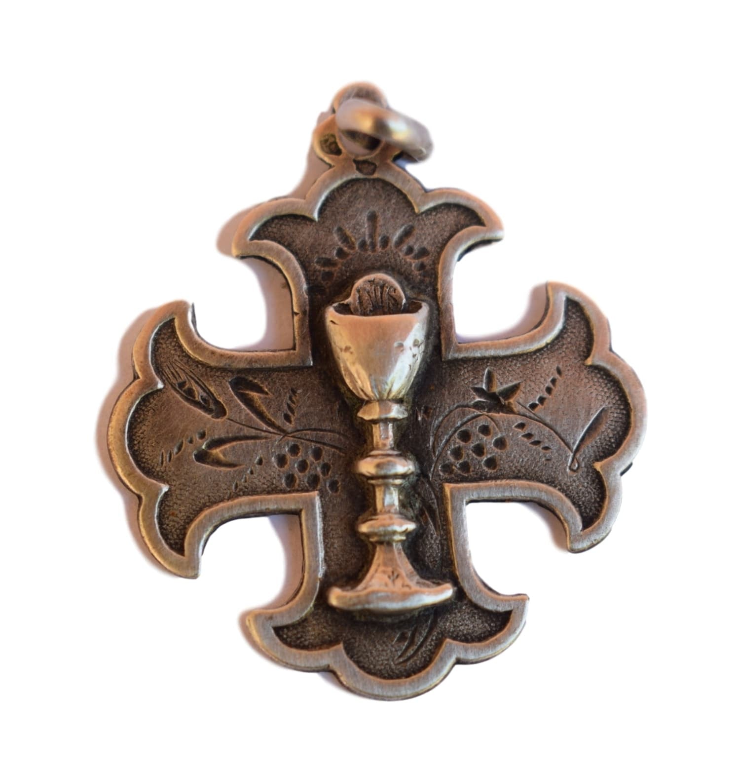 Sterling Silver Maltese Cross Medal - Charmantiques