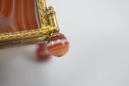 Orange Agate Hinged Box - Charmantiques