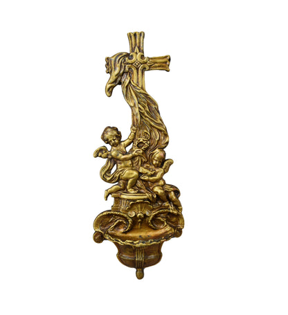 Angels Bronze Holy Water Font - Charmantiques
