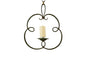 French Antique Wrought Iron Lantern Hanging Candle Holder Lamp