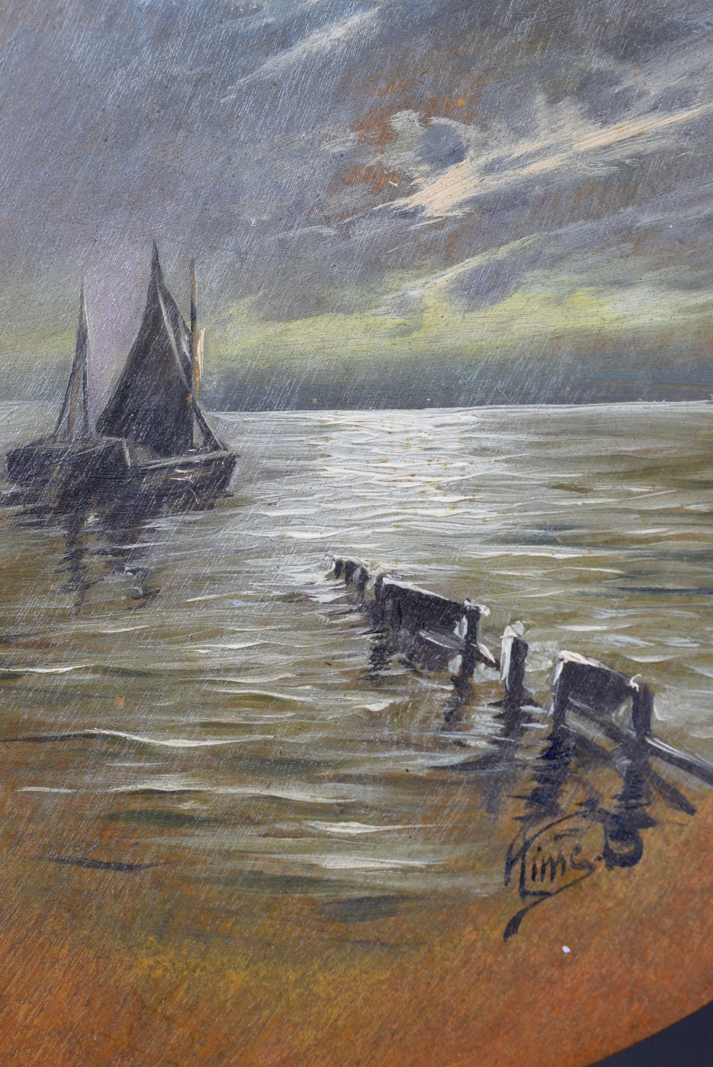 Paysage marin de peinture à l’huile