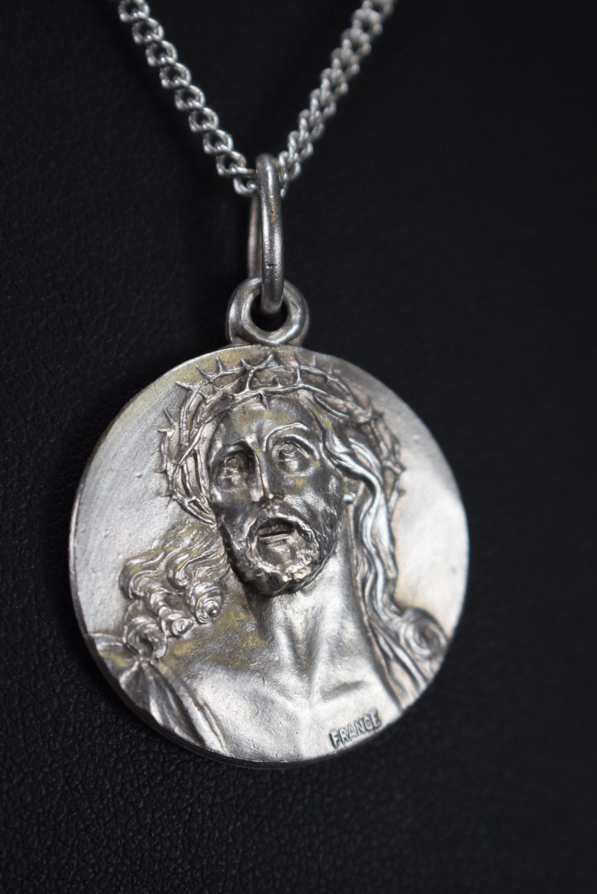 Jesus Christ Medal Pendant Vintage French