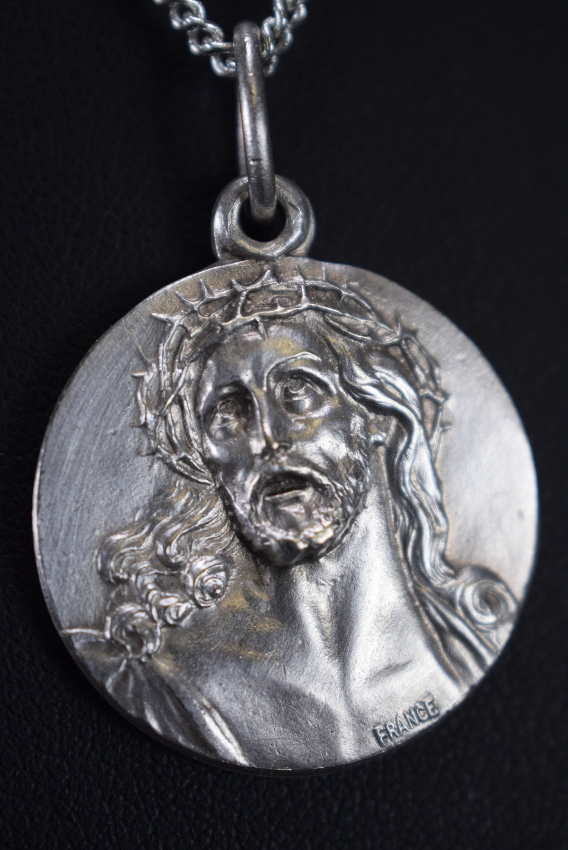 Jesus Christ Medal Pendant Vintage French