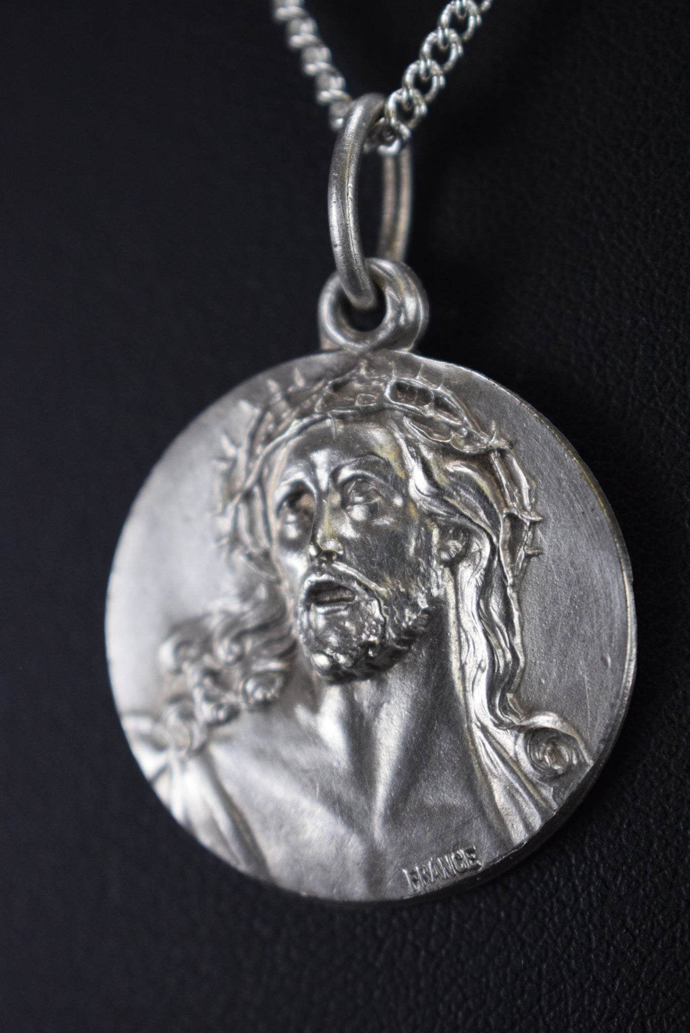 Jesus Christ Medal Pendant Vintage French