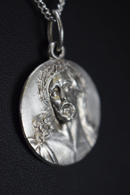 Jesus Christ Medal Pendant Vintage French