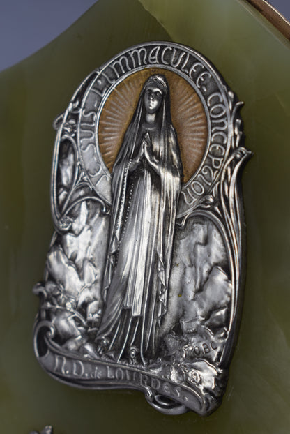 Lourdes Souvenir Plaque - Charmantiques