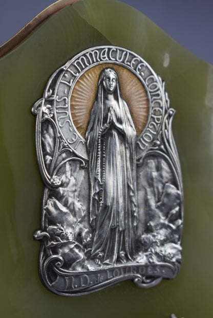 Lourdes Souvenir Plaque - Charmantiques